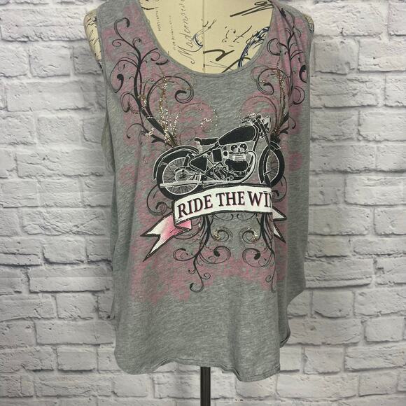 Ransom Ride Juniors XXL Motorcycle Tank Top - Cotton Blend - Picture 1 of 7